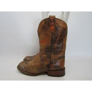 Tin Haul Mens Size 10 D Brown Leather Patchwork Western Cowboy Boots